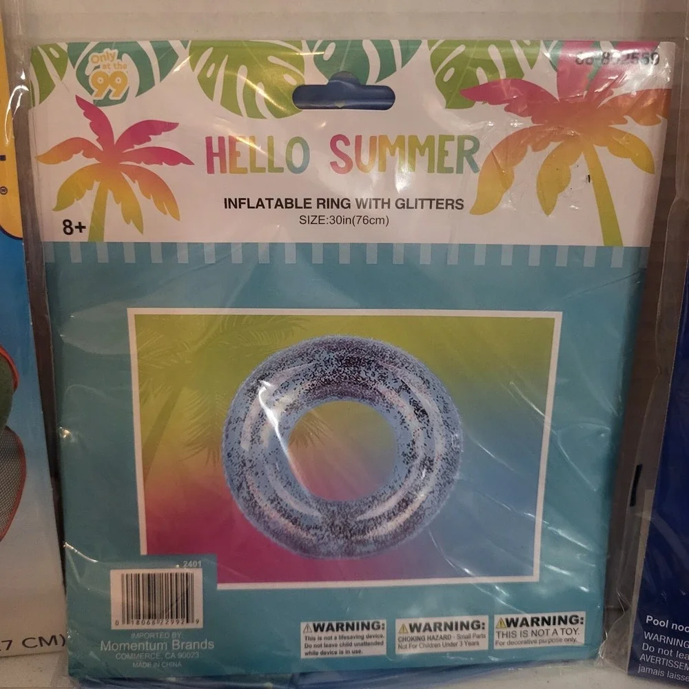 Spring Summer Pool Bundle - Swim Rings, Inflatable Fish, Chair, Ball, Sunglasses
